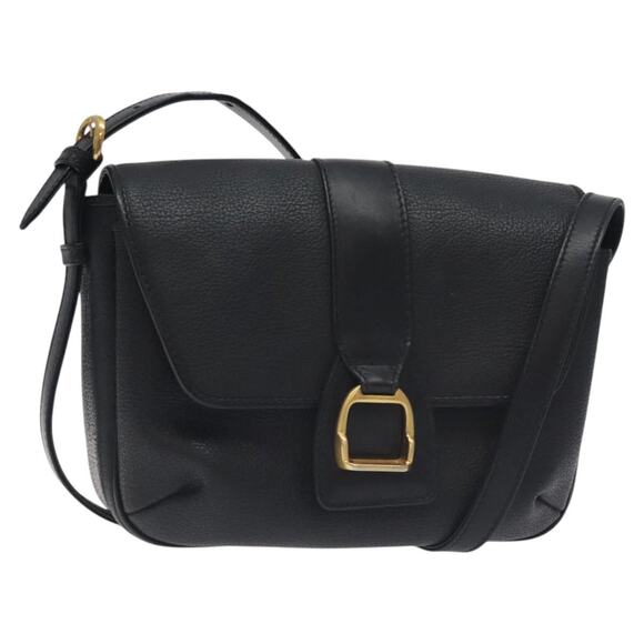 GUCCI Shoulder Bag Leather Black Gold 001 056 001 056 - Picture 1 of 16
